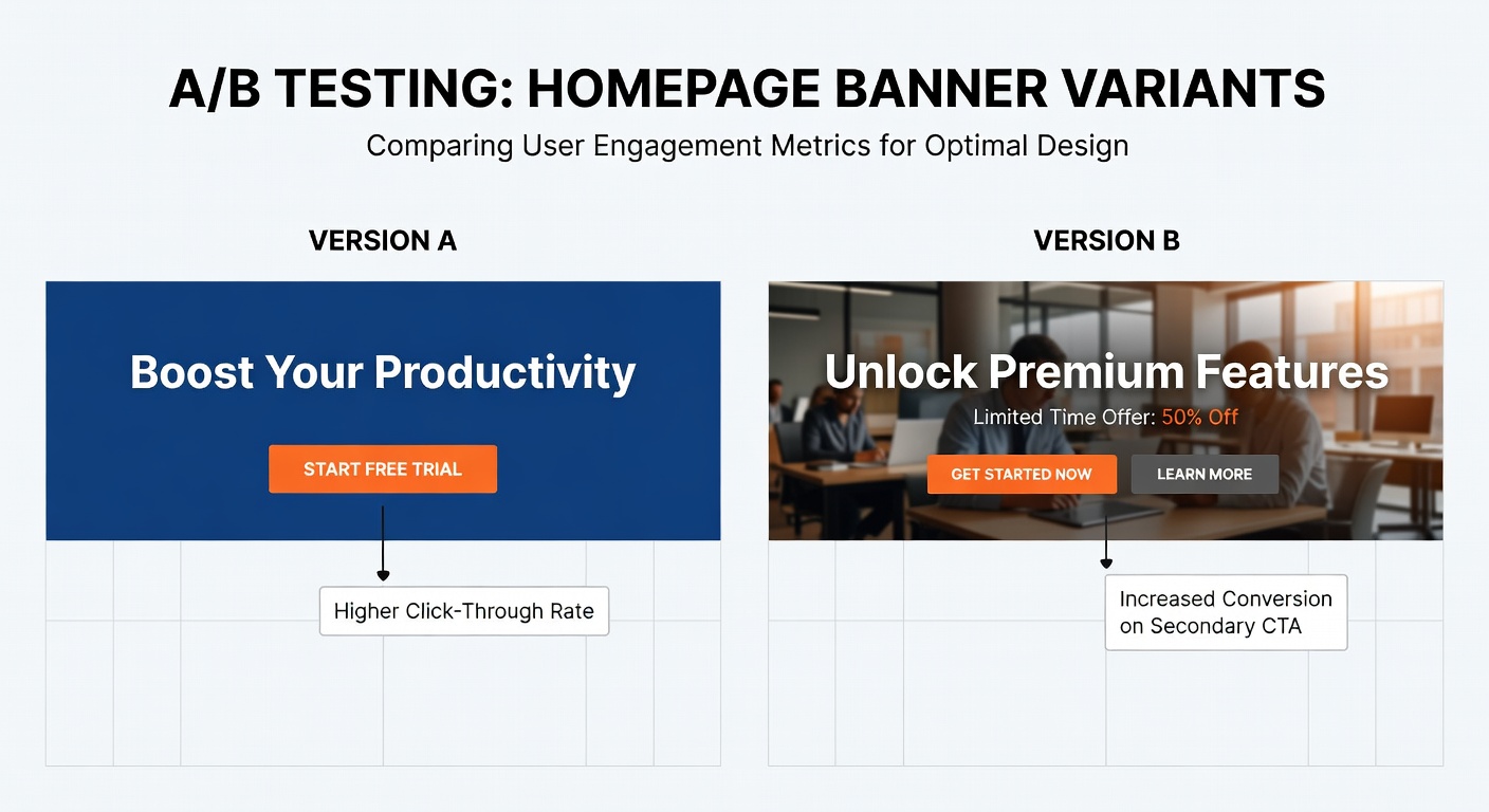 A/B testing concepts and split testing methodology