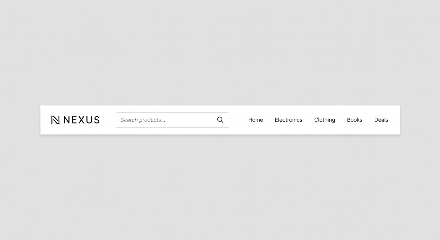 Navigation menu design example